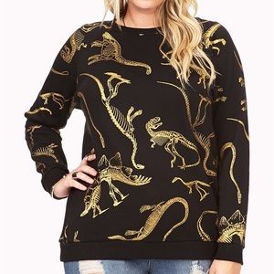 Forever 21 dinosaur bone sweatshirt